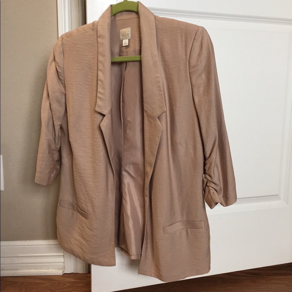 LC size 2 Lauren Conrad champagne boyfriend blazer